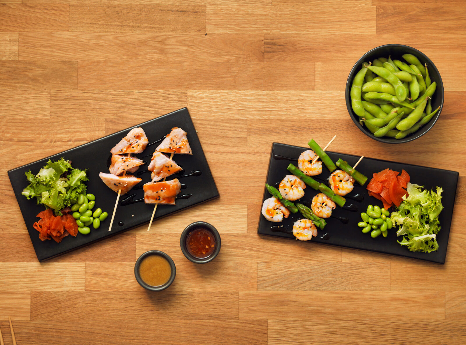 japanese-skewers-youmesushi-prawn-chicken-beans-You-me-sushi